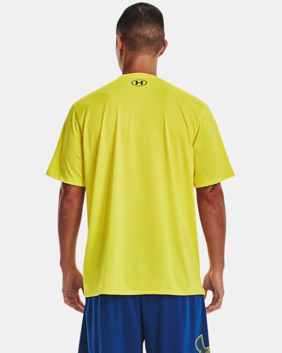 Men's UA Tech™ Vent Short Sleeve, Yellow, pdpMainDesktop image number 1